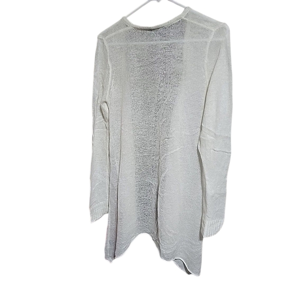 Ab Studio White Wool/ Mohair Blend Cardugan- Medium - Picture 3 of 6